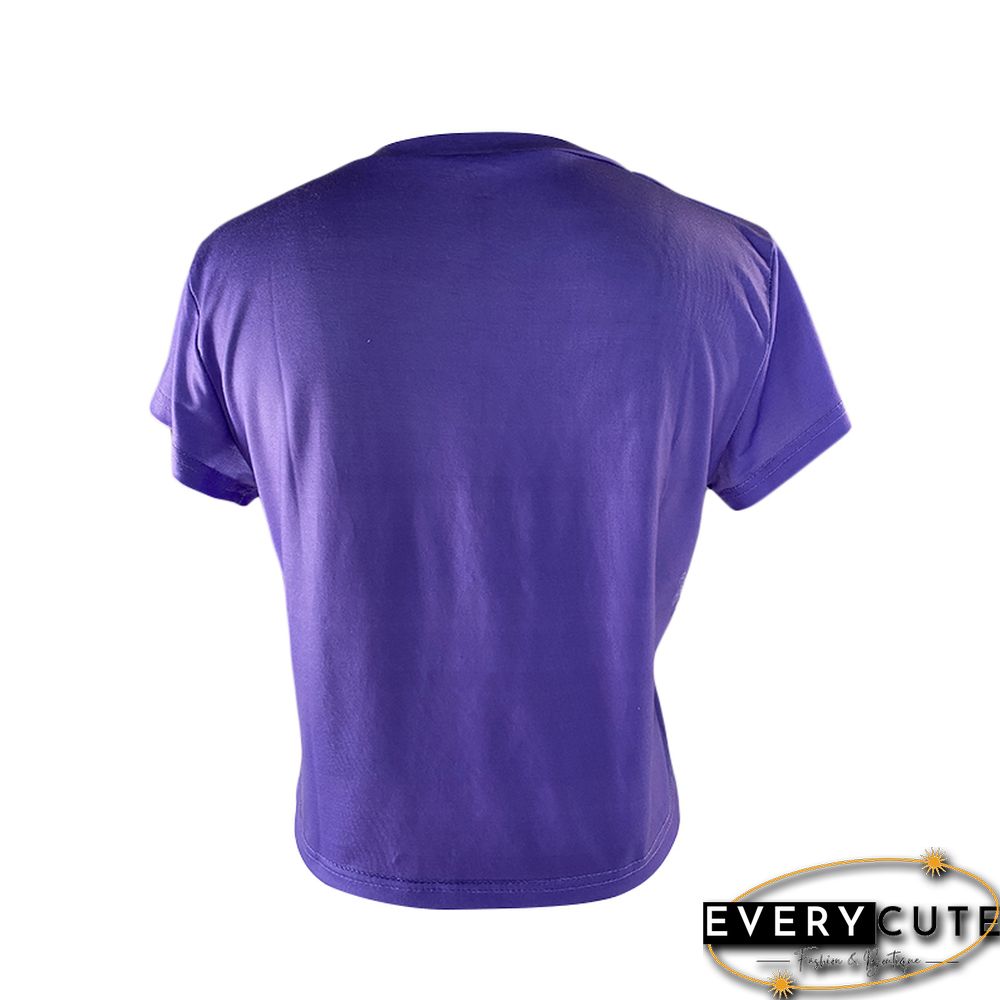 Women Guitar Letter Print Tops Cute Short Sleeve T Shirt Chic Wild Round Neck Tee Aesthetic Harajuku Clothes