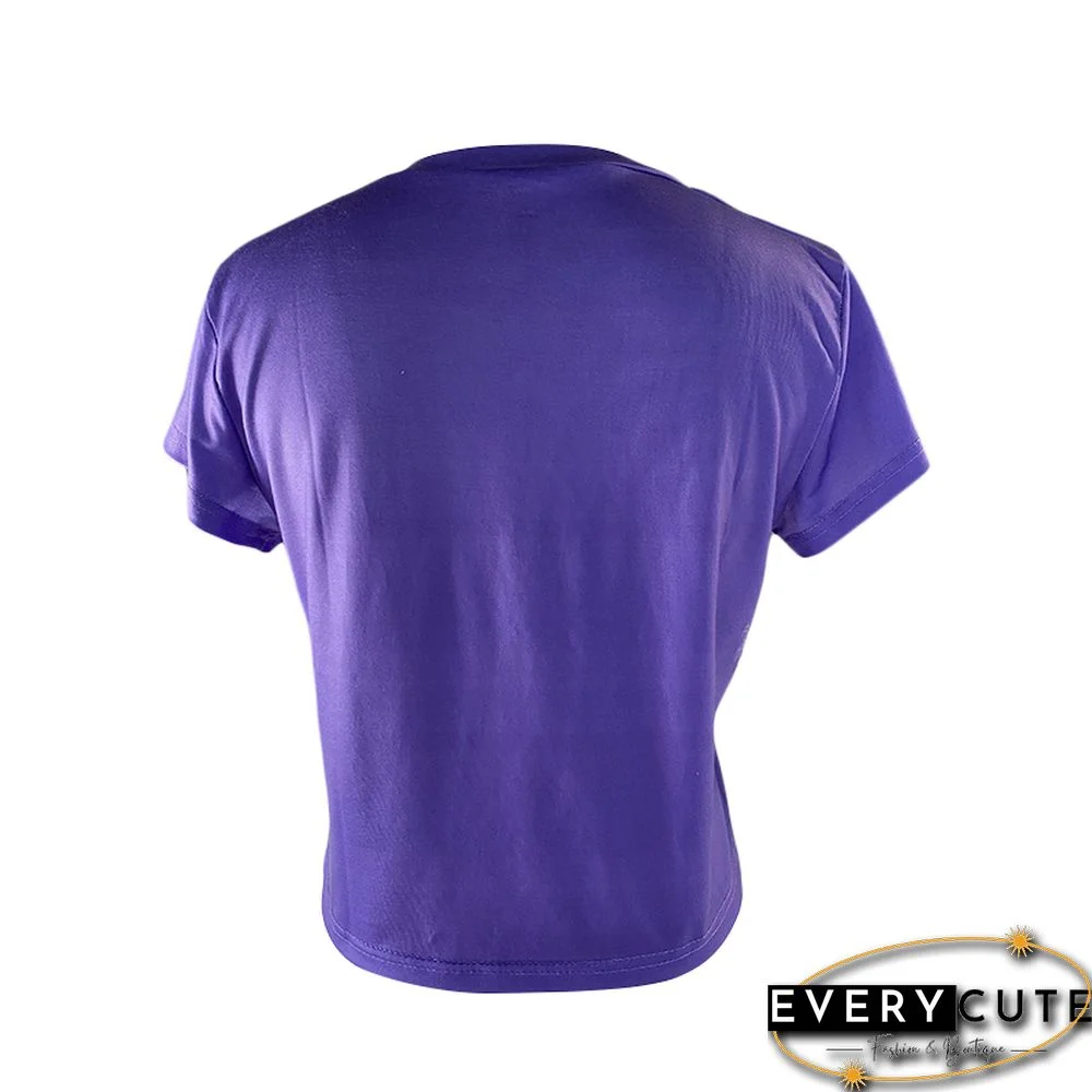 Women Guitar Letter Print Tops Cute Short Sleeve T Shirt Chic Wild Round Neck Tee Aesthetic Harajuku Clothes