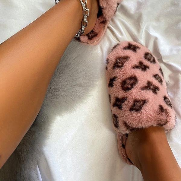 Printed Plush Fashion Slippers