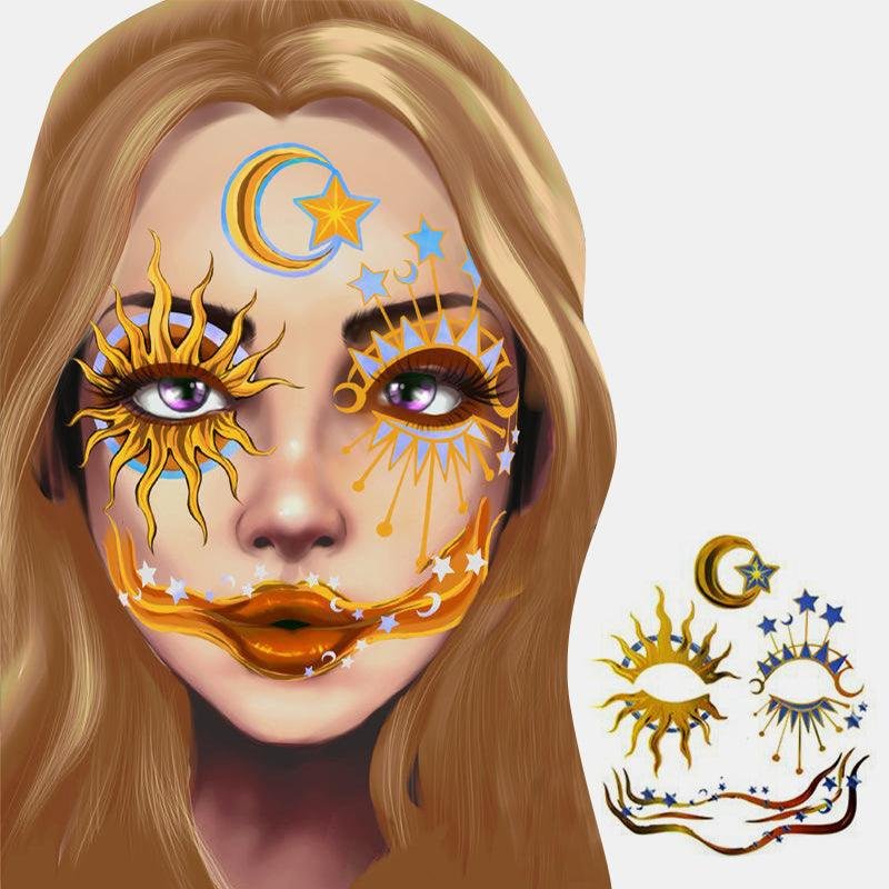 Halloween Theme Colorful Face Sticker