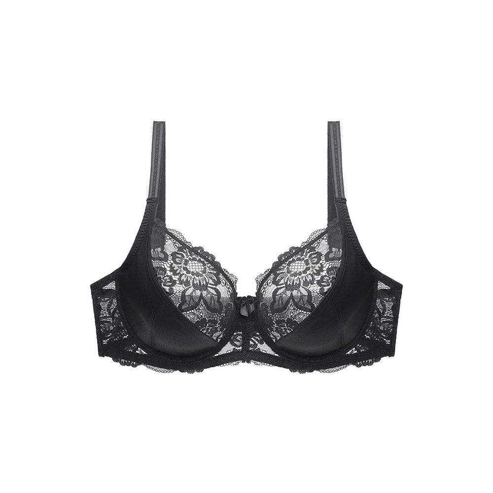  thdmladies Embroidery Floral Lace Perspective Bra thedmladies