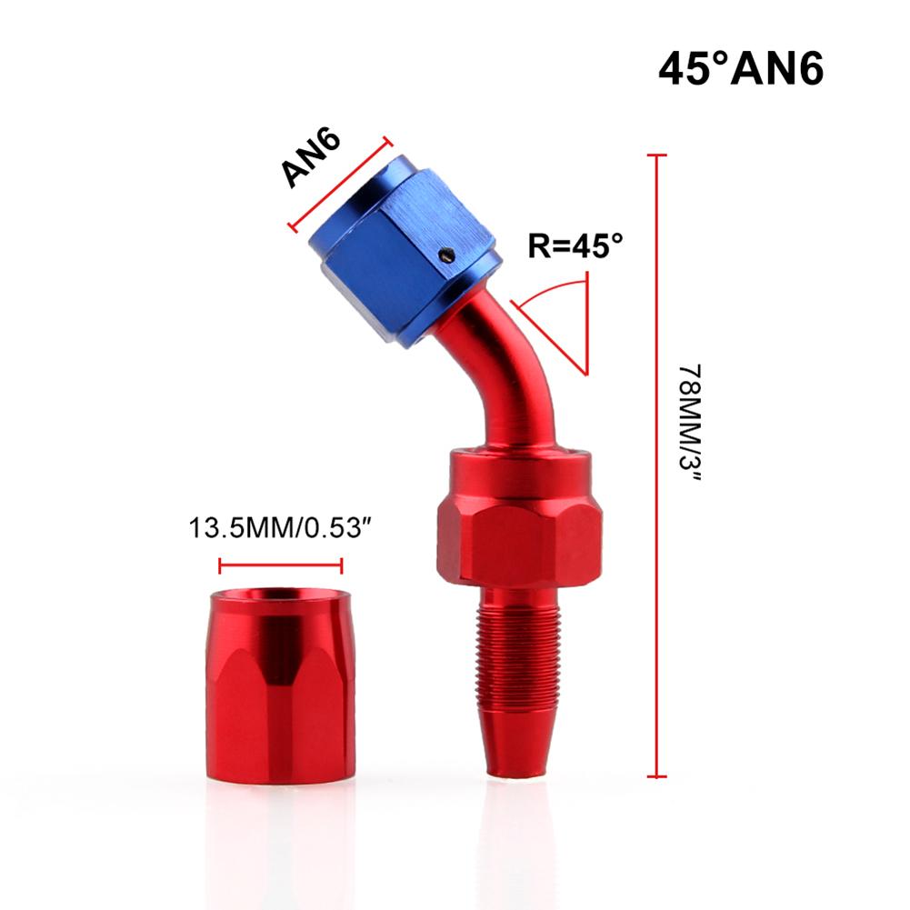 

Universal AN6 Aluminum Swivel Hose End Fitting Adapter for Oil Fuel Line, 0°, 501 Original