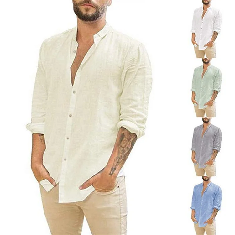🔥Limited Time Sale $19.99🔥Breathable Men's Cotton Linen Henley Shirt