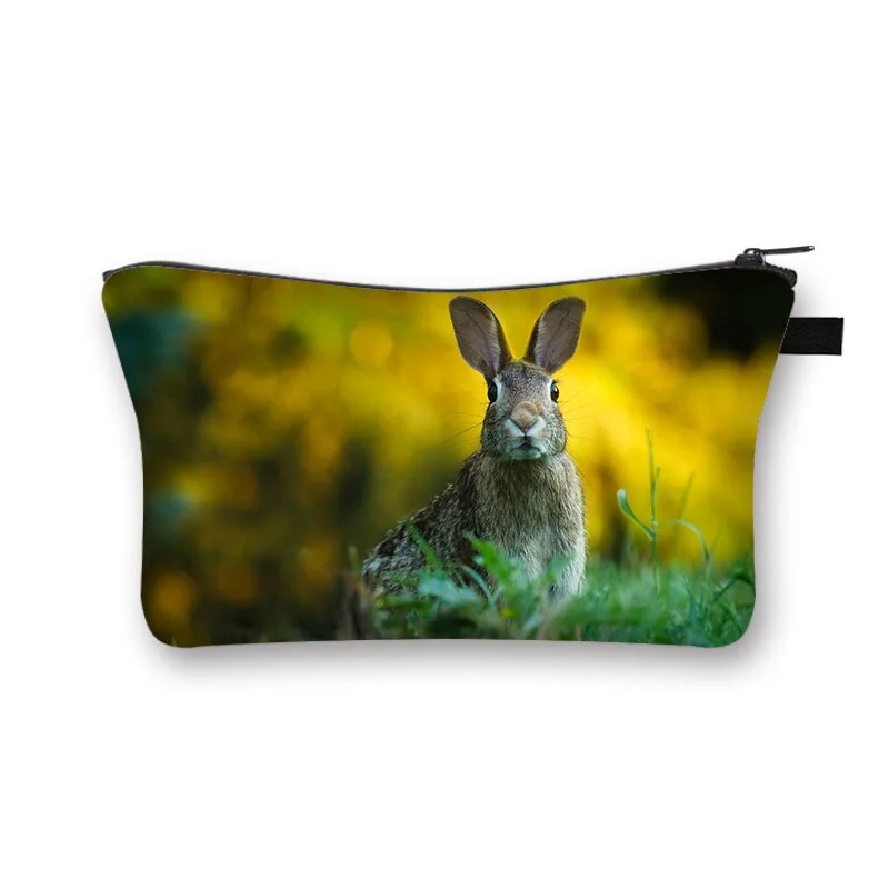 Polyester Cosmetic Bag - Cute Rabbit