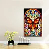 5D DIY Full Round Drill Diamond Painting Stained Glass Butterfly Decor (ZQ207)