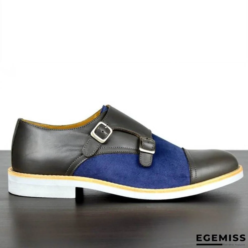 Men's Business Double Buckle Monk Shoes | EGEMISS