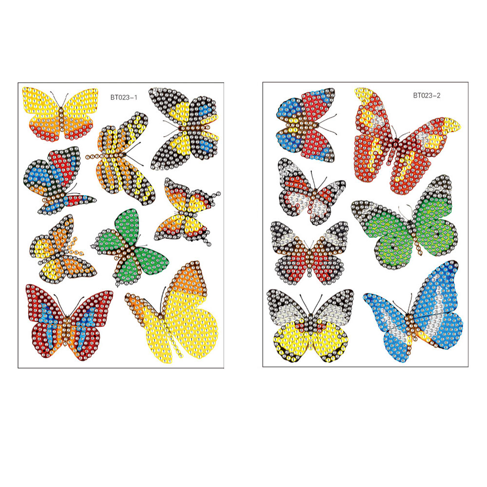 

2pcs Butterfly - 5D DIY Craft Sticker, 501 Original
