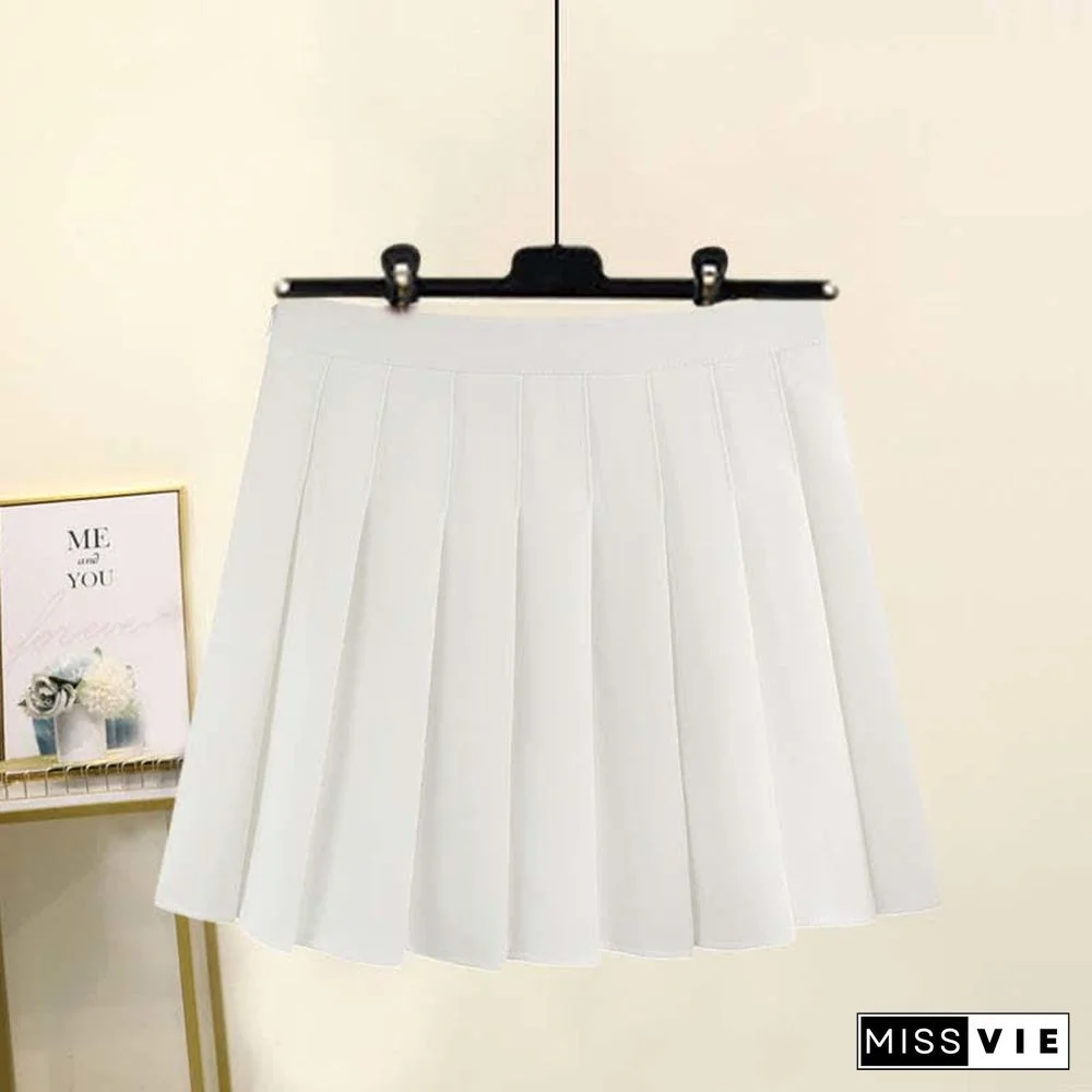 Bow Knot Print Colorblock Sweater Plaid Pleated Skirt Two Pieces Set