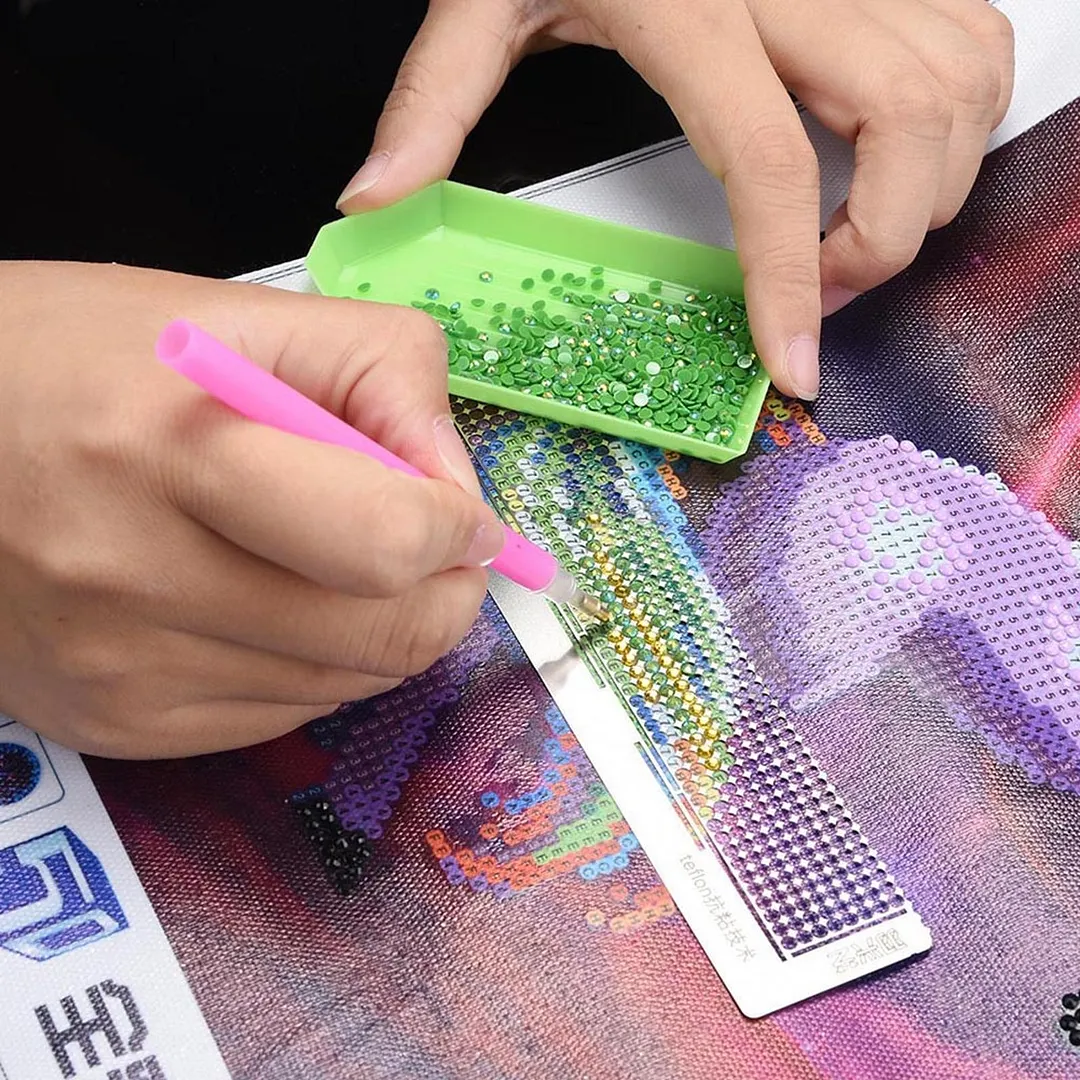 125 5D Drawing Ruler Practical Metal Square Drill for Art Crafts (A 30mm)