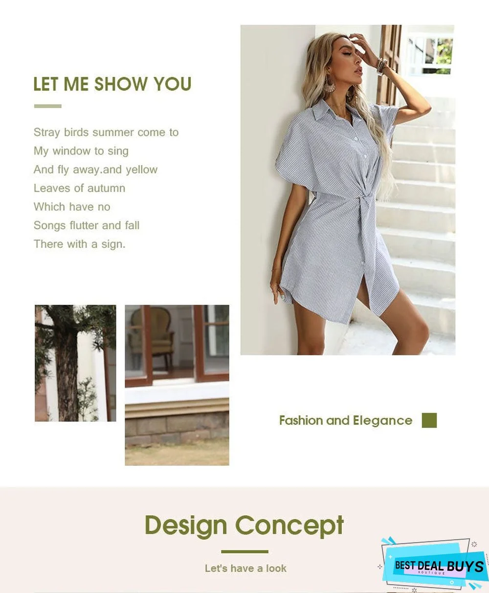 Hot Sale of New Design Striped Shirt and Dress In Summer