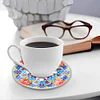 (US Only)6PCS Acrylic Washable Diamond Painting Crafts Coaster with Holder (Mandala #1)