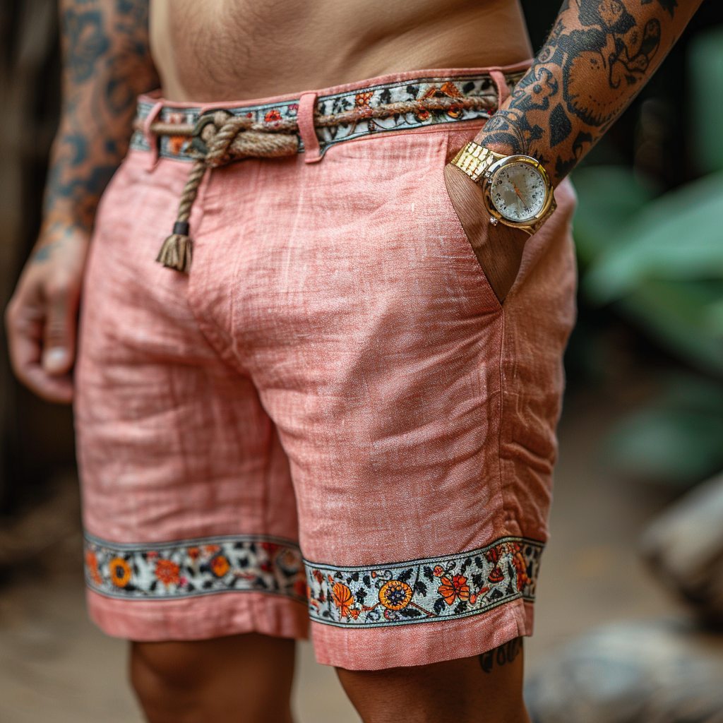 Ethnic Casual Shorts-inspireuse