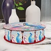 Peacock 5D DIY Diamond Art Painting Snack Box with Lid Wood Storage Organizer