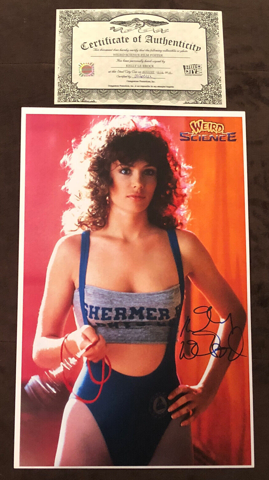 Kelly LeBrock SIGNED 11x17 Photo Poster painting AUTOGRAPH Weird Science 1985 Steel City Con COA