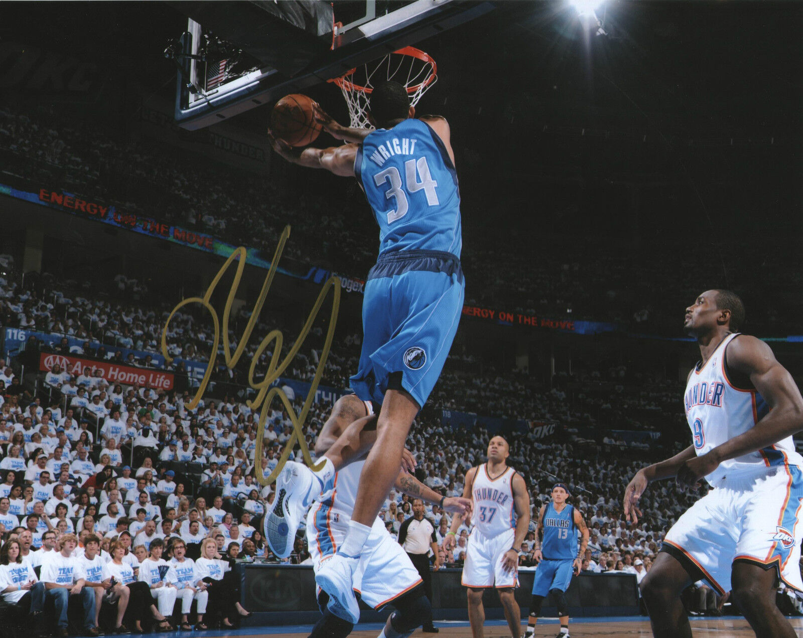 Brandan Wright *DALLAS MAVERICKS* Signed 8x10 Photo Poster painting B5 COA GFA