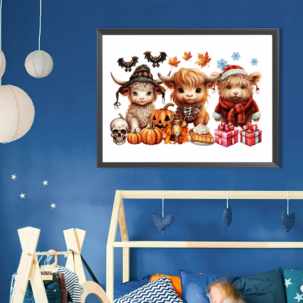 Diamond Painting - Full Round Drill - Halloween Yak(Canvas|40*30cm)