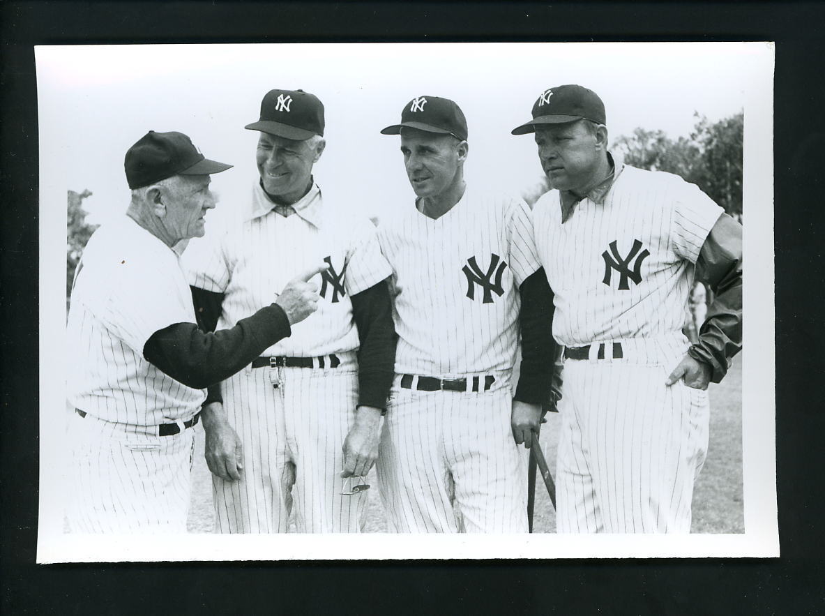 Casey Stengel Crosetti Ralph Houk Press Original Photo Poster painting by Don Wingfield Yankees