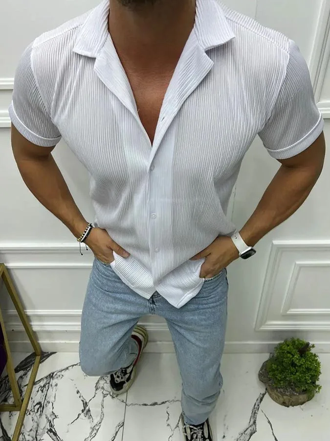 Men's Casual Solid Shirt