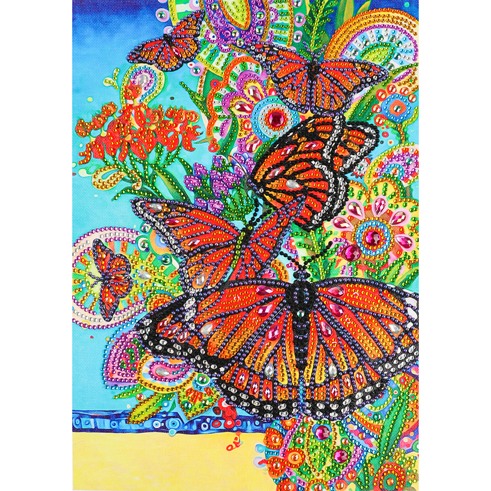 

30*40CM - Special Shaped Diamond Painting - Butterfly, 501 Original