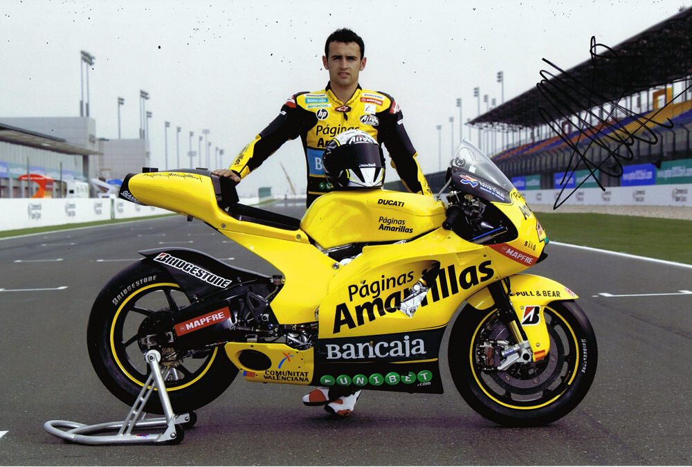 Hector Barbera SIGNED AUTOGRAPH Aspar MotoGP Racing Team 12x8 Photo Poster painting AFTAL COA