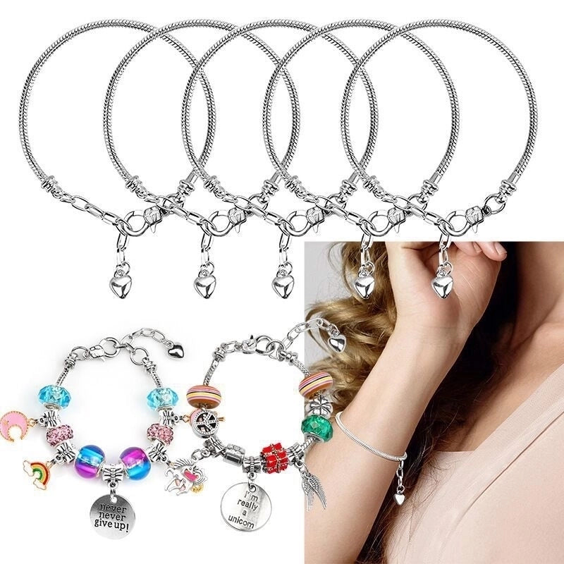 Minimalist Heart Shape Solid Color Titanium Steel Snake Chain Bracelets In Bulk