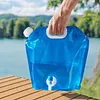 5L Camping Water Container Bags with Spout  Water Jug with Lanyard & Carabiner Foldable Water Storage Bags for Sport Camping Riding Mountaineer Backoacking