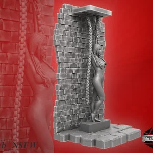Pornhint Erotic game with chains miniature Dungeon of Pleasure Chains Miniature NSFW Figure 75 mm NSFW