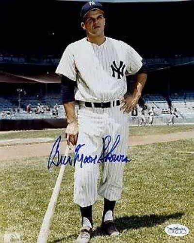 Bill Moose Skowron Signed Jsa Cert Sticker 8x10 Photo Poster painting Autograph Authentic