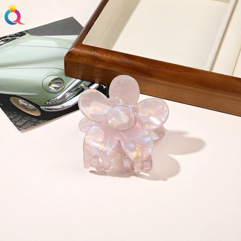 Women’s Minimalist Classic Style Solid Color PVC Hair Claws