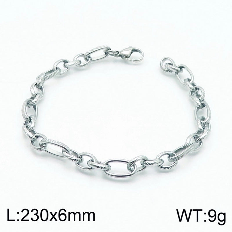 Stainless Steel 18K Gold Plated Basic Minimalist Solid Color Bracelets