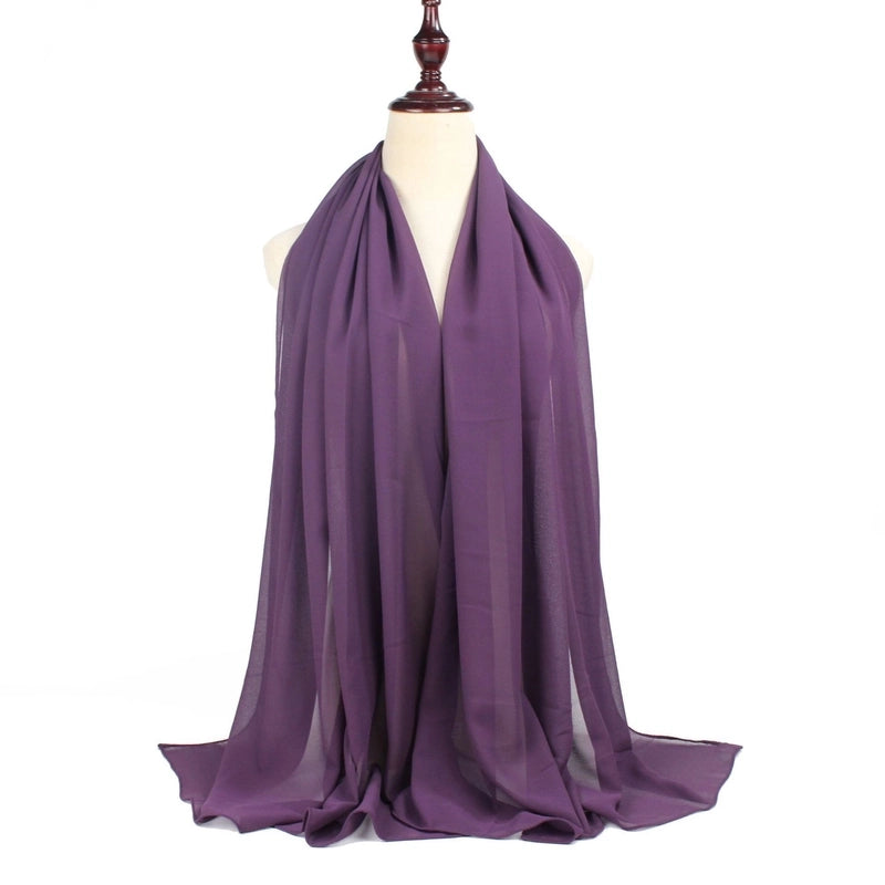 Unisex Basic Minimalist Solid Color Polyester Kerchief