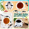 6 kits d&rsquo;art en carton anim&eacute; DIY Diamond Peinture en bois avec support (Pinguin)