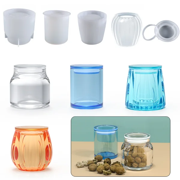 Storage Bottle Silicone Resin Mold