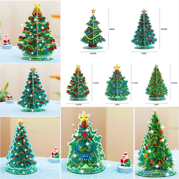 Christmas Tree Diamonds Painting Ornament DIY Special-shaped Drill Art Crafts