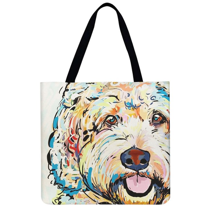 【Limited Stock Sale】Dog linen tote bag