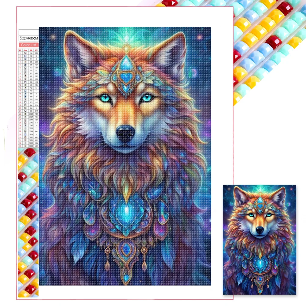 Wolf Diamond Painting Kits for Adults, Wolf DIY 5D Full Drill Diamond  Painting K
