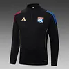Joyfball 2025/2026 Lyon Half-Pull Training Suit Black Football Shirt 1:1 Thai Quality