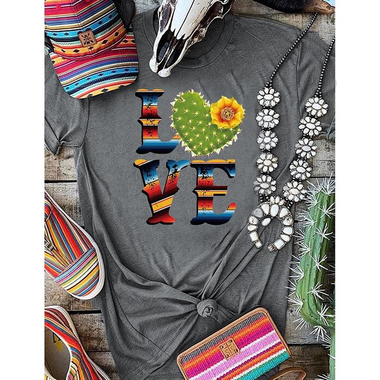ANB - Love Cactus Retro Tee-06150