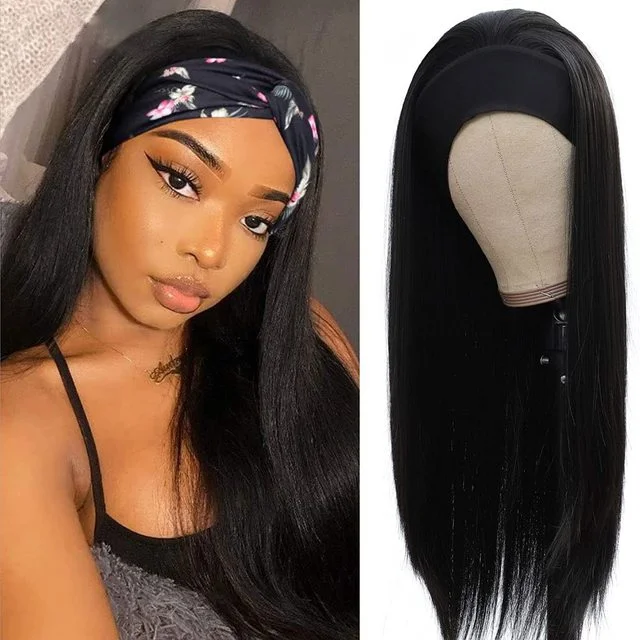 Jewtribute Hair®|Black Headband Wigs for Black Women Long Straight 