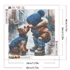 Little Boy And Puppy-Full Round Diamond Painting 40*40CM