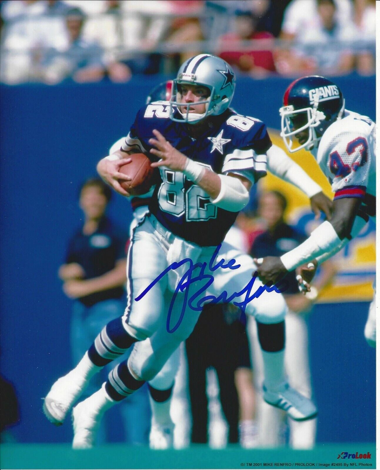 Mike Renfro Autographed 8x10 Dallas Cowboys  Shipping