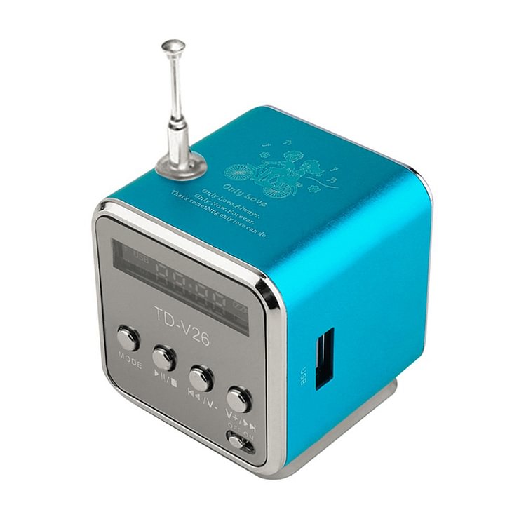 TD-V26 Mini Speaker Bluetooth-compatible 5.0 FM Radio Receiver MP3 Player Soundbar