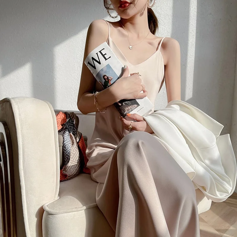 Satin Suspender Dress