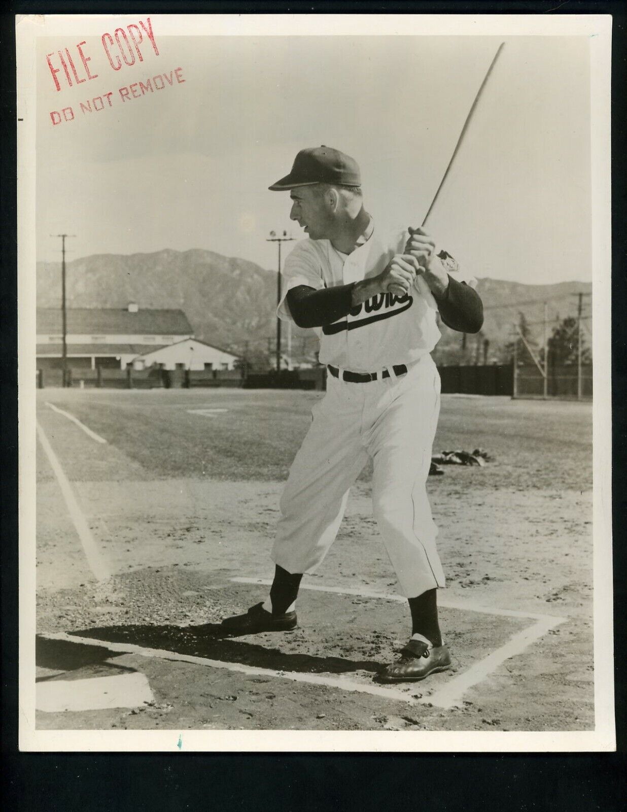 Tommy Byrne batting circa St. Louis Browns team issued 1952 Type 1 Press Photo Poster painting