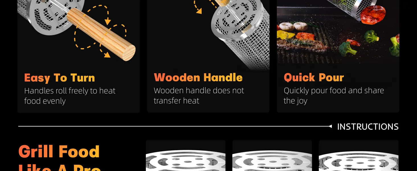 Rolling Grilling Basket
