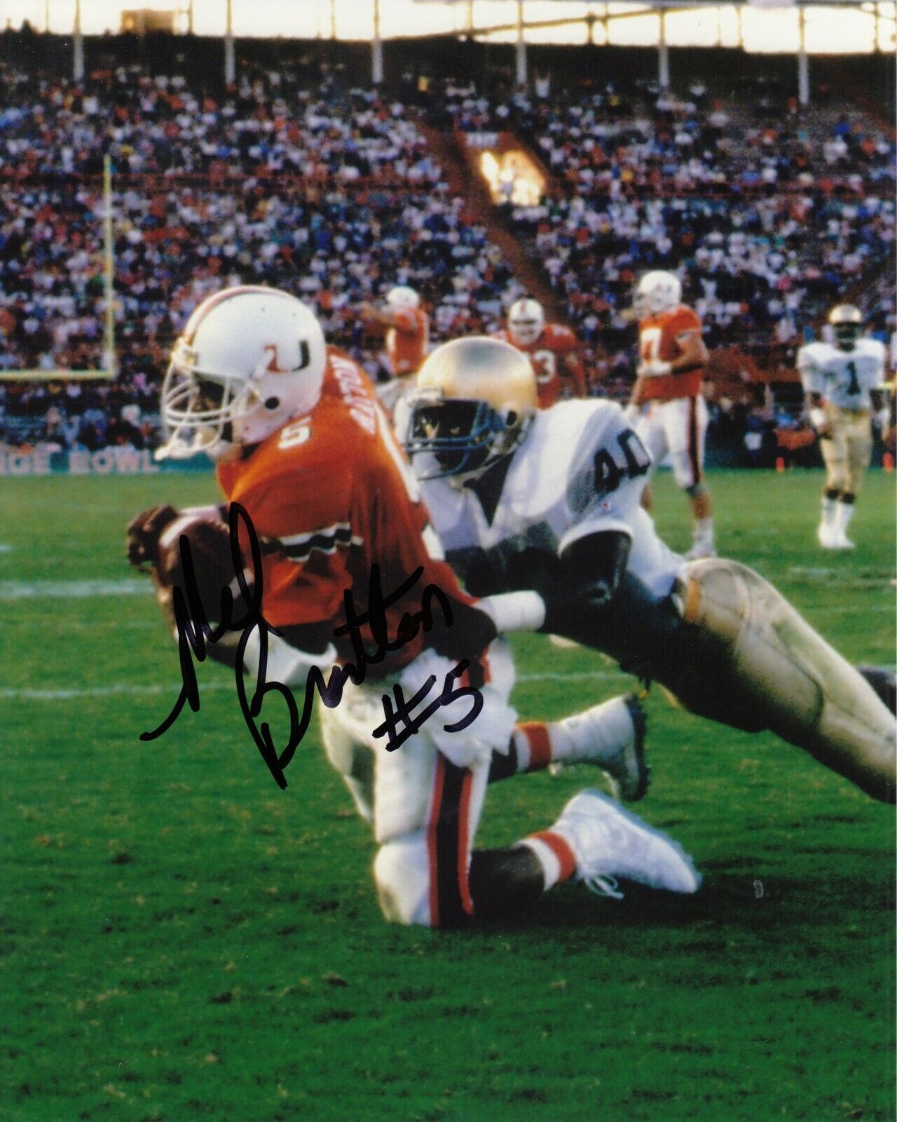 Mel Bratton #0 8x10 Signed Photo Poster painting w/ COA Miami Hurricanes 031019