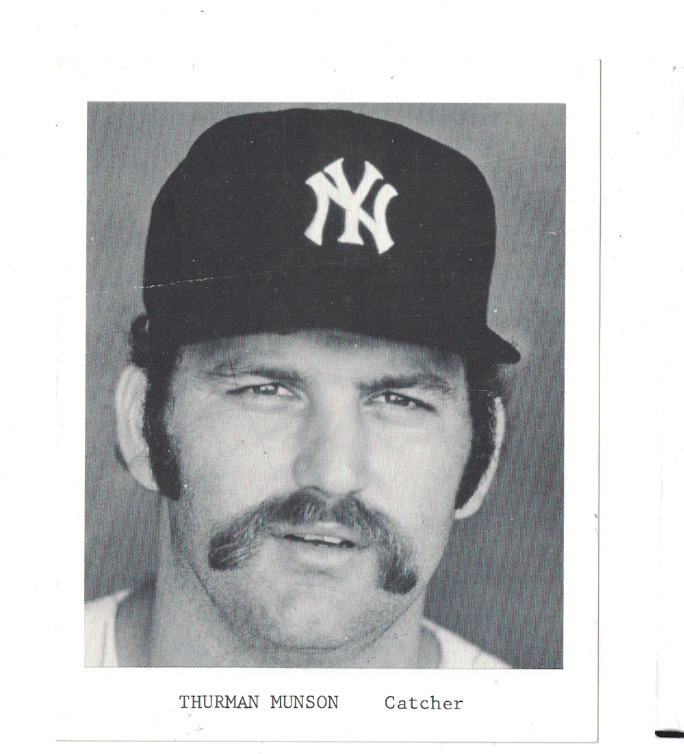 Thurman Munson New York Yankees 1970s 4x5 Team Issue Photo Poster painting