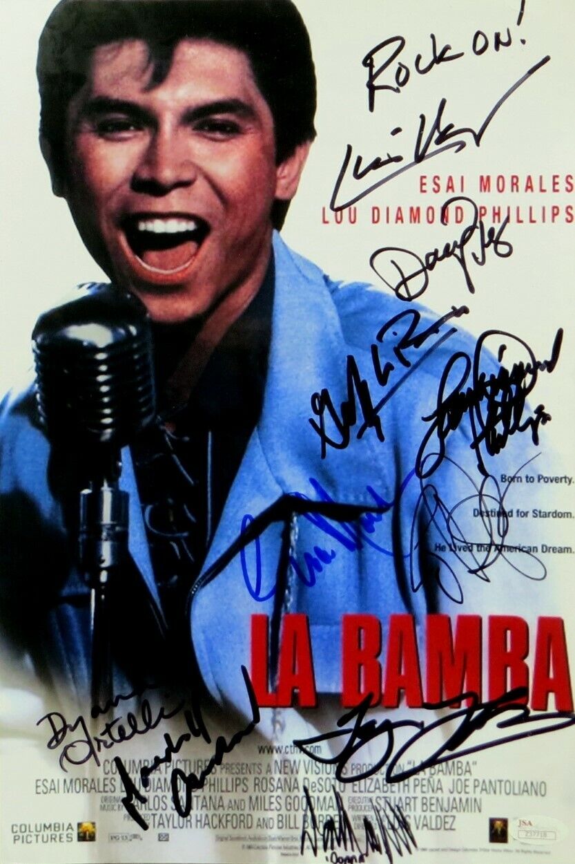 La Bamba Cast Signed Autographed 10X15 Photo Poster painting Phillips Crenshaw +8 JSA Z37718