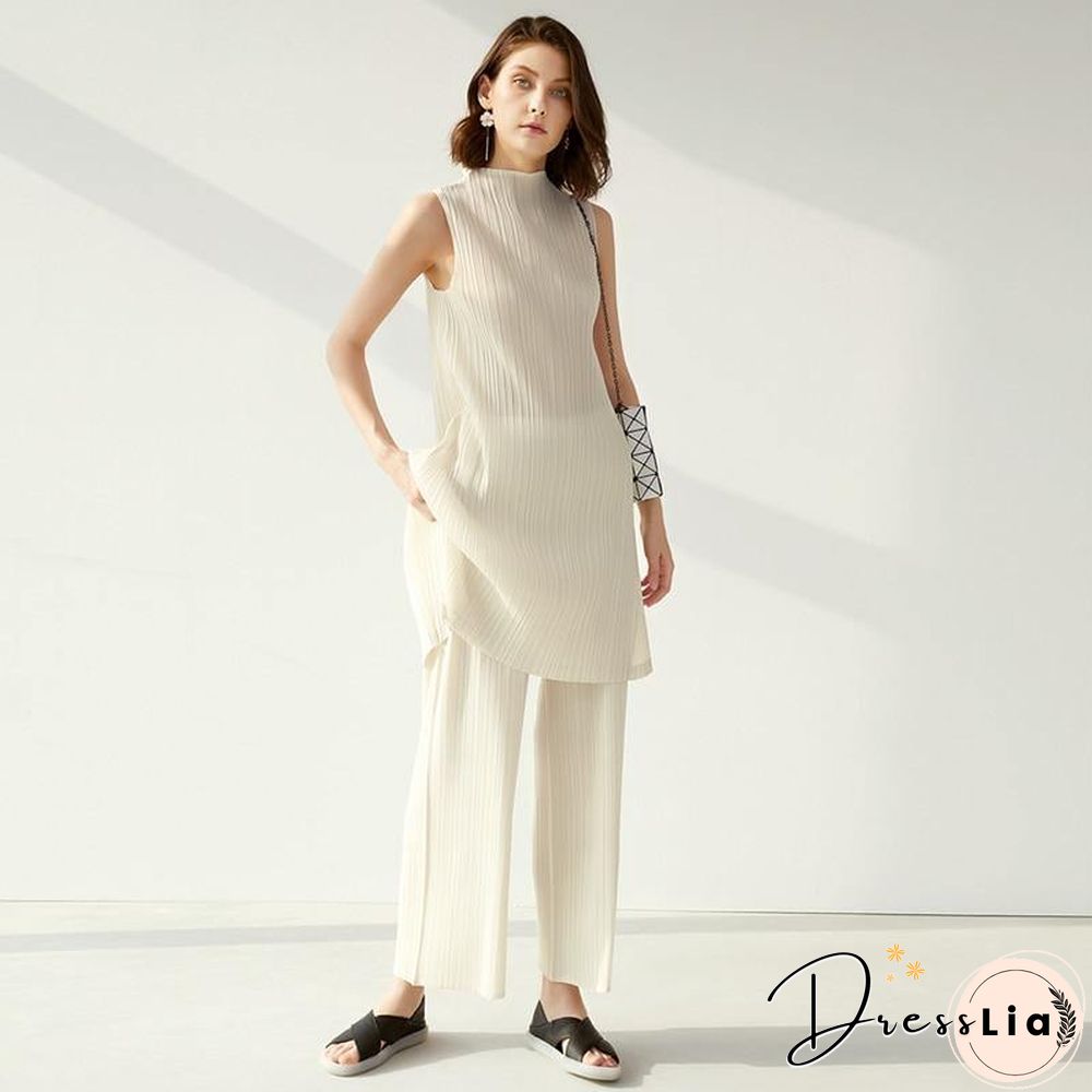 casual straight pants 2 piece set women outfits