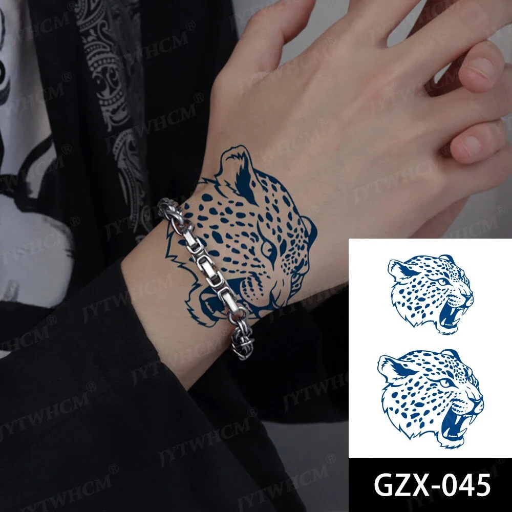 Sdrawing Stickers Semi-permanent Plant Lasting Tattoo Blue Henna Lace Flower Arm Non-reflective Herbal Juice Tattoo Waterproof